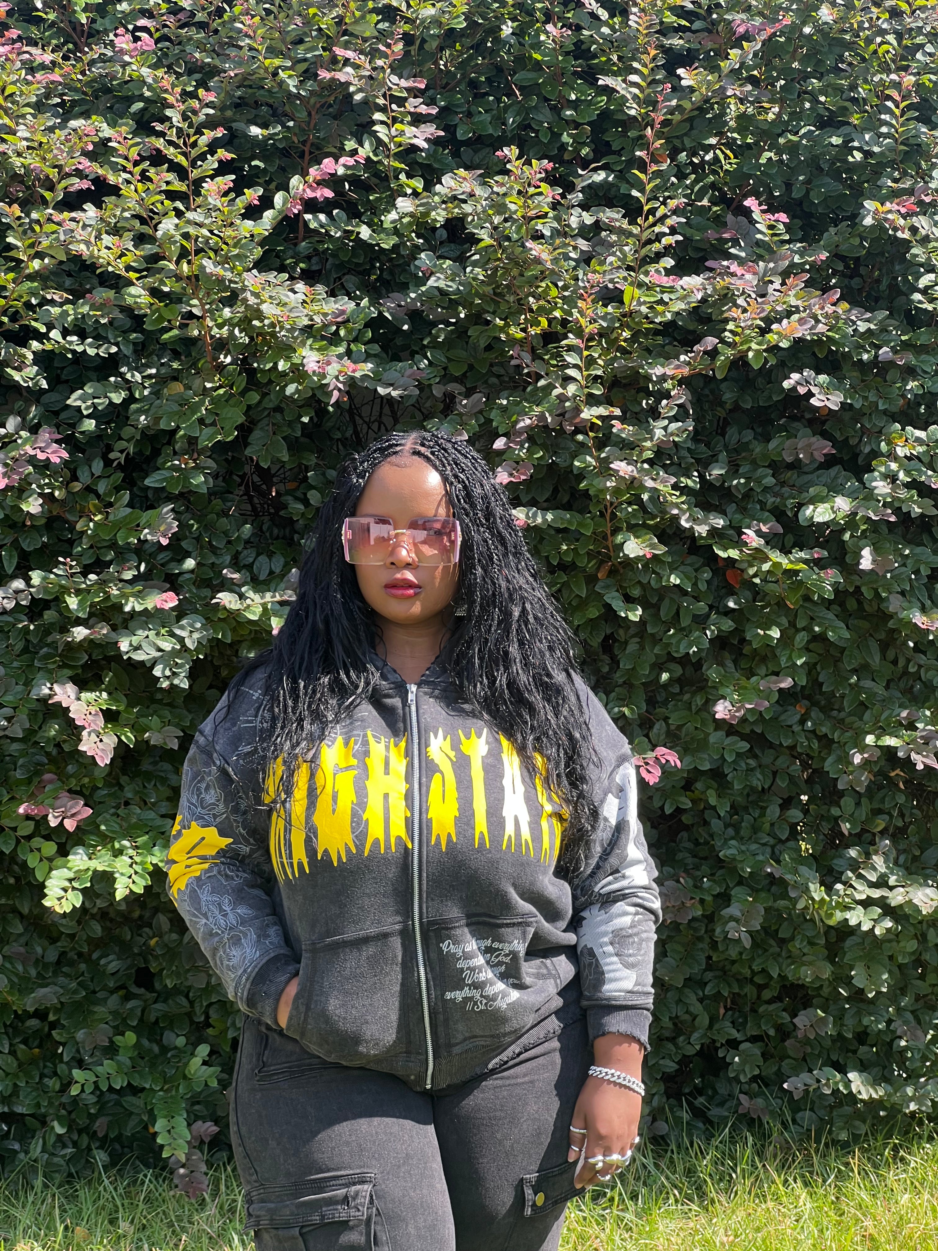 HIGH STATUS ACID WASH DISTRESSED TRACKSUIT