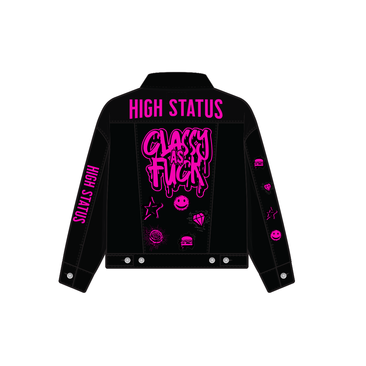 HIGH STATUS DENIM JACKET "CAF" DESIGN