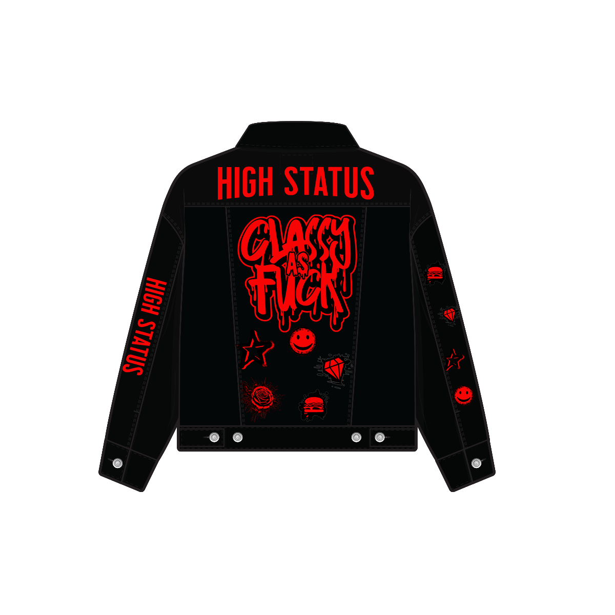 HIGH STATUS DENIM JACKET "CAF" DESIGN