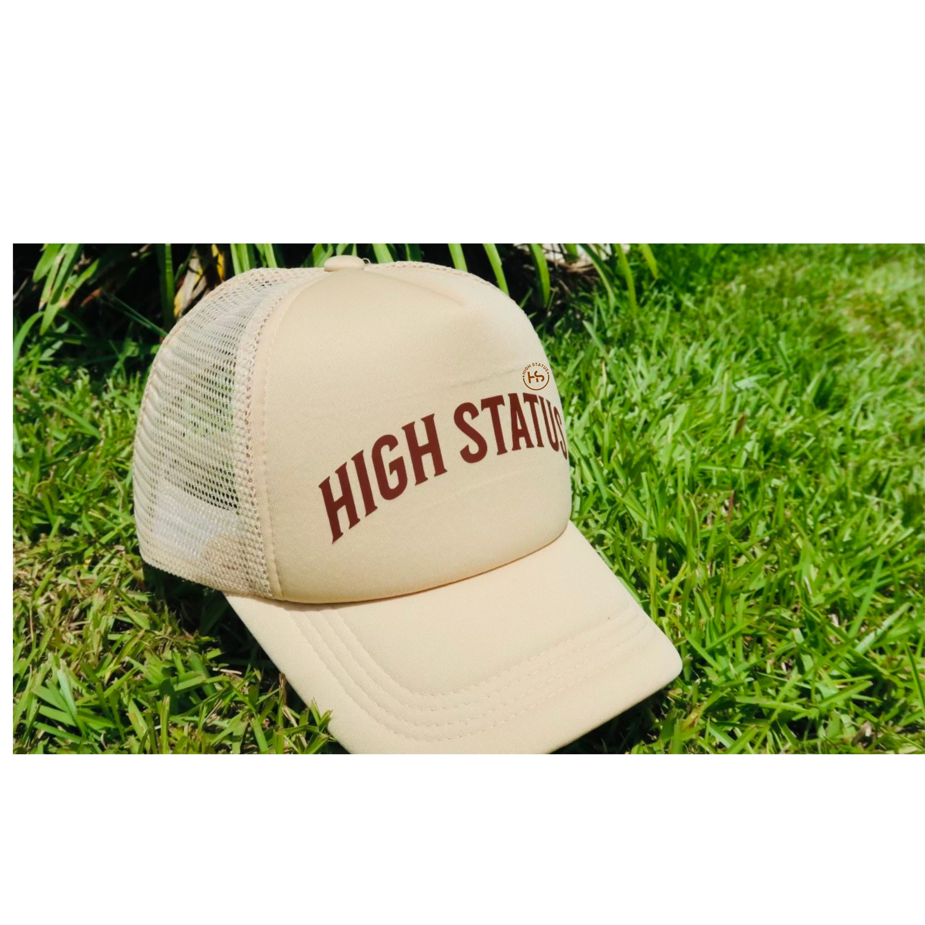 HIGH STATUS VINYL PRINT TRUCKER MESH HAT
