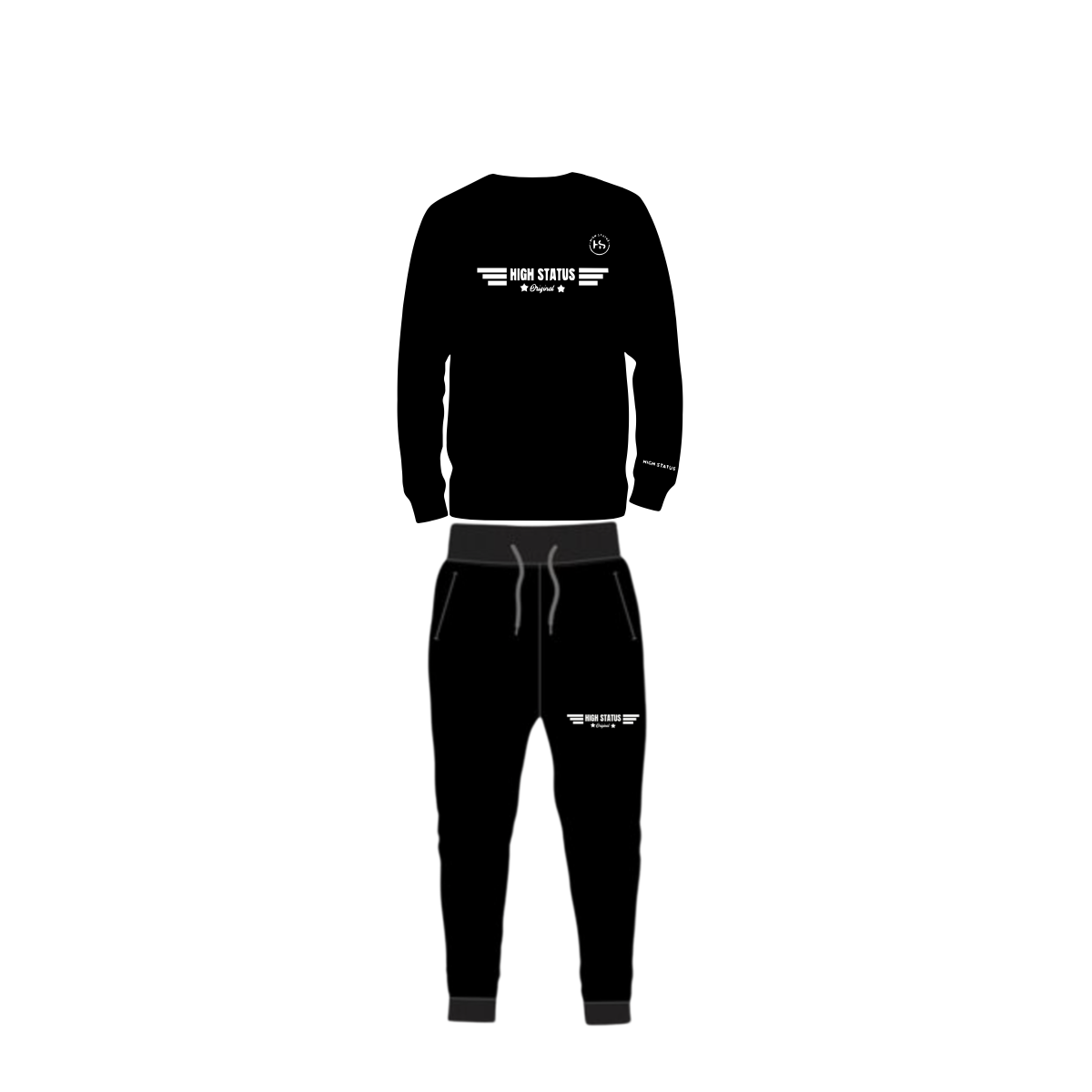 HIGH STATUS "FLY HIGH" SWEATSHIRT, JOGGER TRACK SUIT
