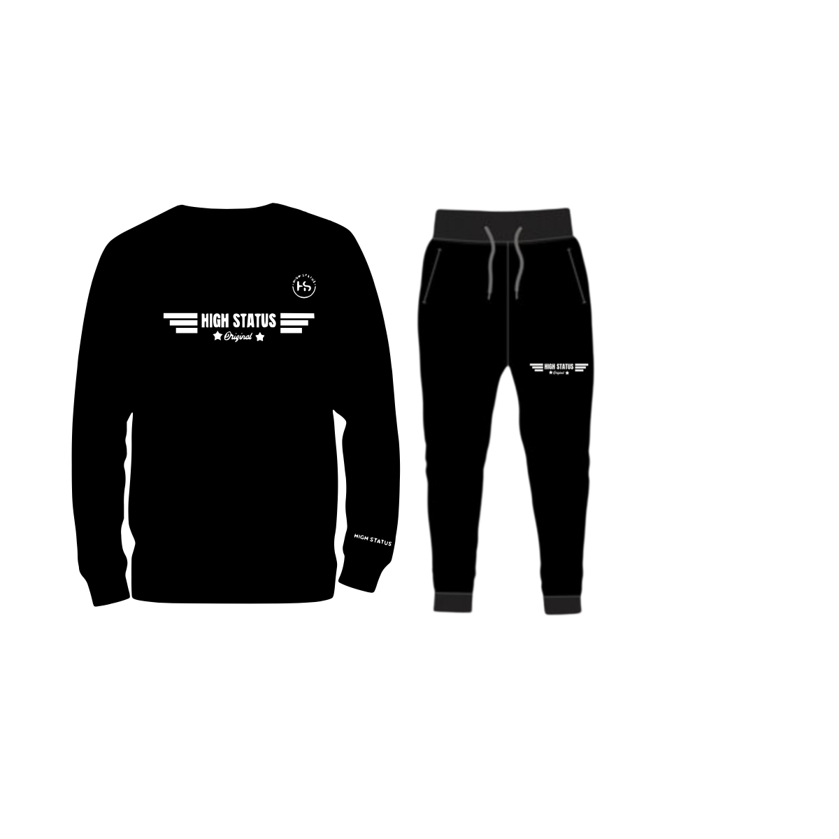 HIGH STATUS "FLY HIGH" SWEATSHIRT, JOGGER TRACK SUIT