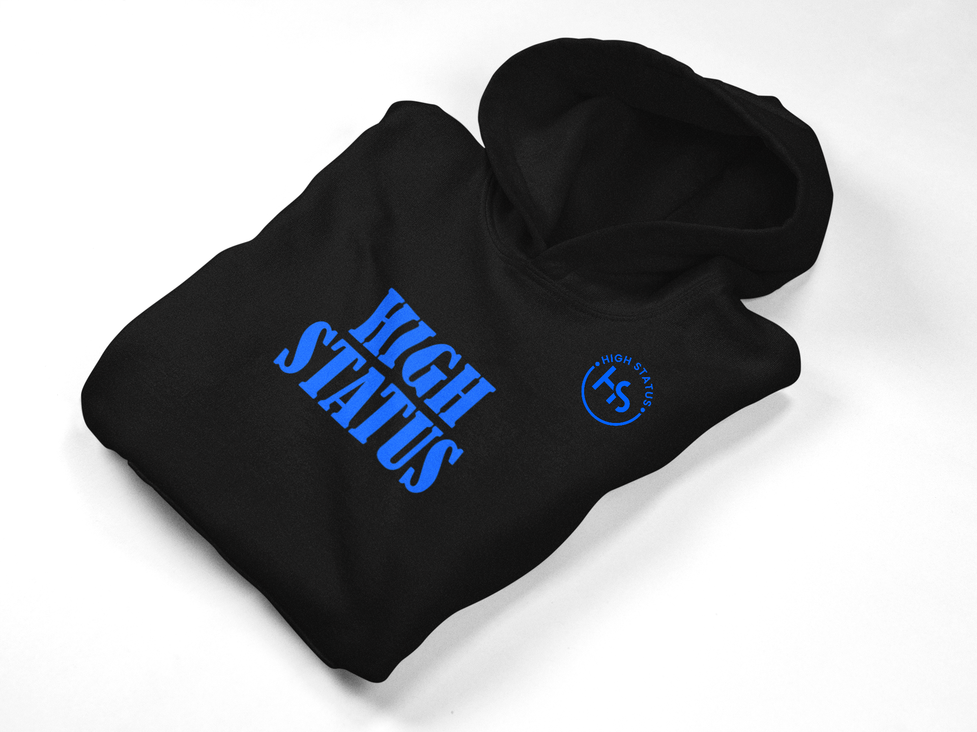HIGH STATUS BLUE ON BLACK