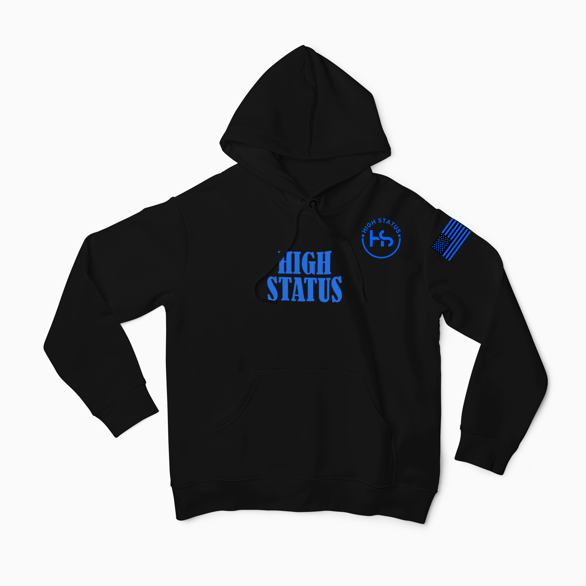 HIGH STATUS BLUE ON BLACK