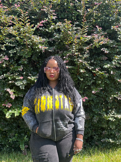 HIGH STATUS ACID WASH DISTRESSED TRACKSUIT