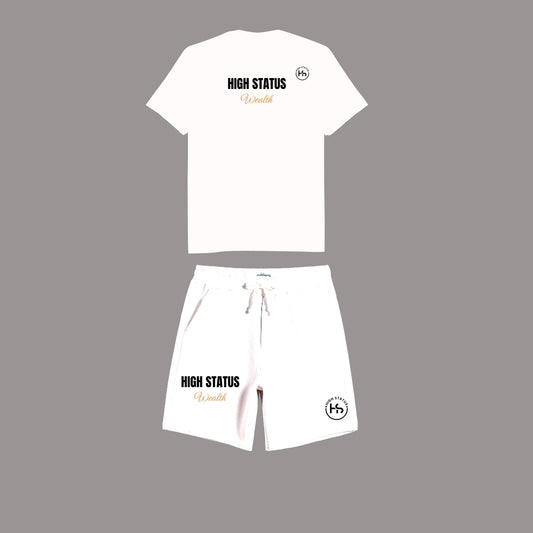 HIGH STATUS WEALTH SHORTS AND SHIRT SET, TRACK SUIT