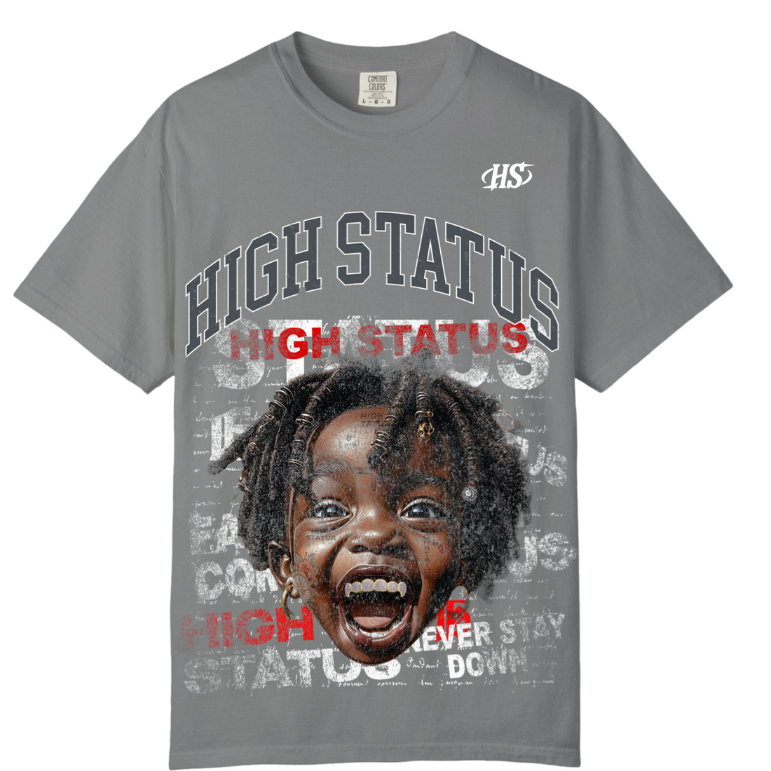 HIGH STATUS &quot;NEVER STAY DOWN&quot; INSPIRATION TEE