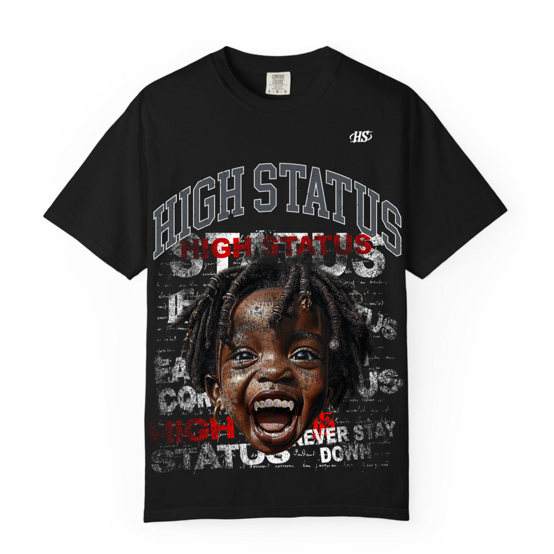 HIGH STATUS &quot;NEVER STAY DOWN&quot; INSPIRATION TEE