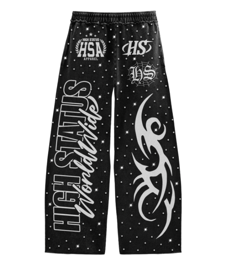 HIGH STATUS WORLD WIDE RHINESTONES PATTERNS TRACKSUIT