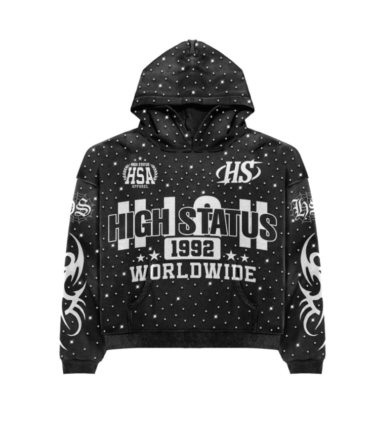 HIGH STATUS WORLD WIDE RHINESTONES PATTERNS TRACKSUIT