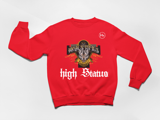 HIGH STATUS "RESPECT," RED SWEATER
