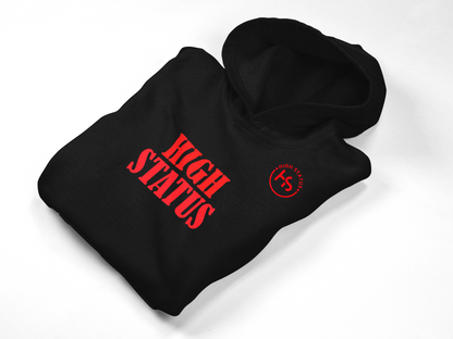 HIGH STATUS CLASSIC RED ON BLACK HOODIE