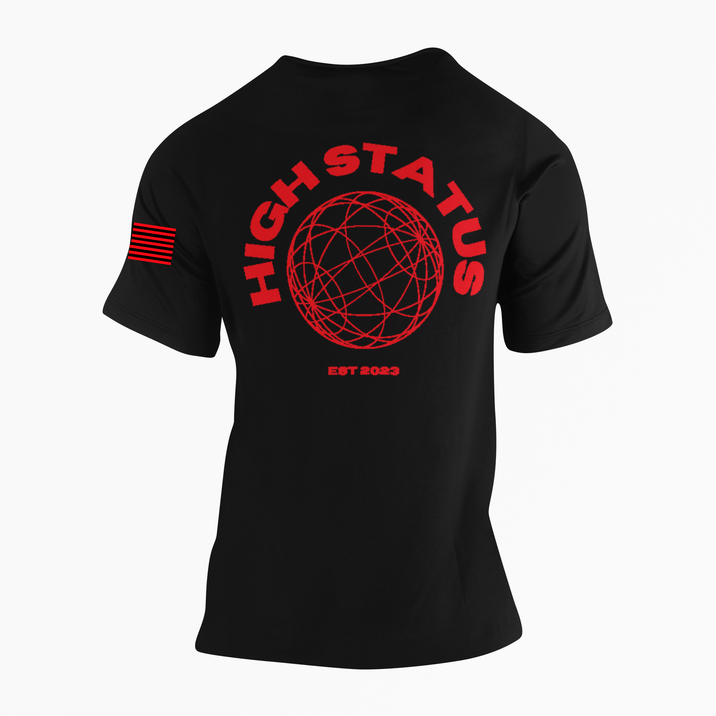 HIGH STATUS CLASSIC RED ON BLACK TEE