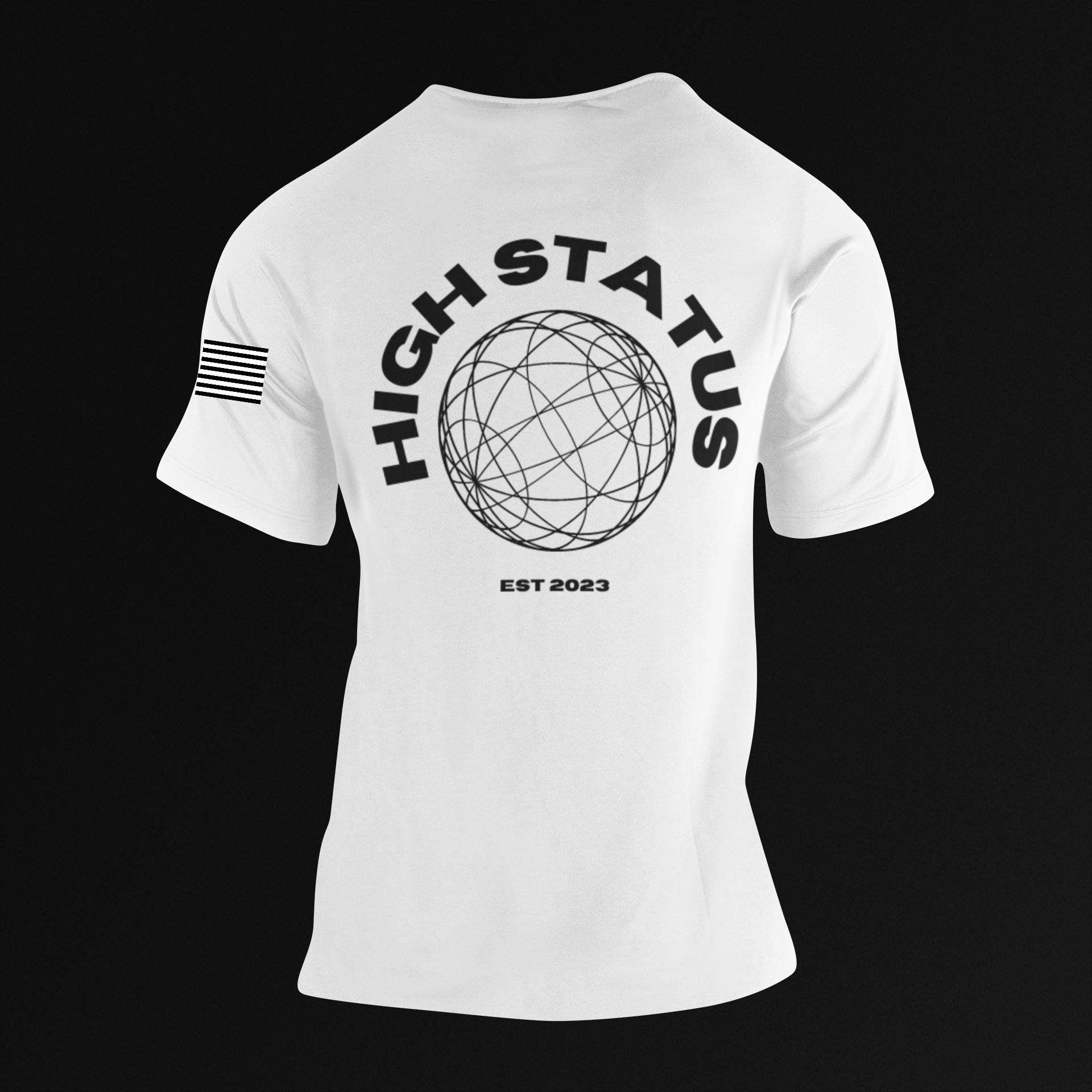 HIGH STATUS CLASSIC BLACK ON WHITE TEE