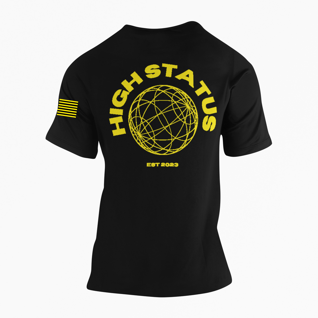 HIGH STATUS CLASSIC YELLOW ON BLACK TEE